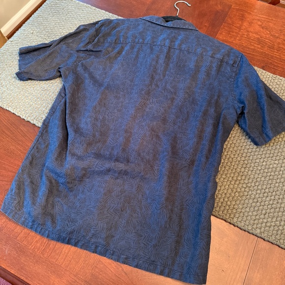 Theory Men's Dark Blue Patterned Shirt Jacket - Picture 3 of 4